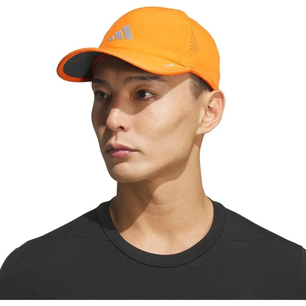 Men's Pure Orange Superlite Hat Lightweight Athletic Running Cap for Workouts